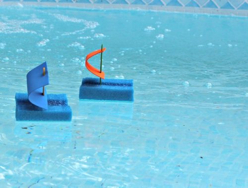 játékhajó szivacsból