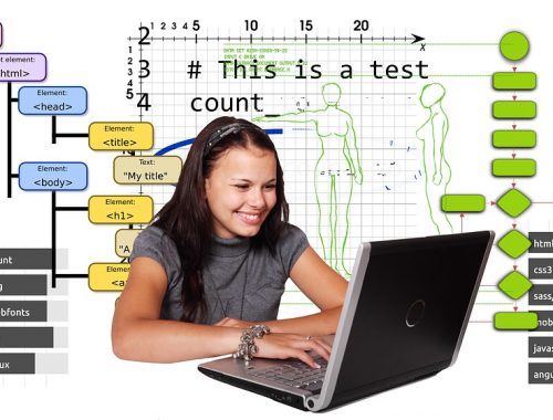 laptopon tanuló lány