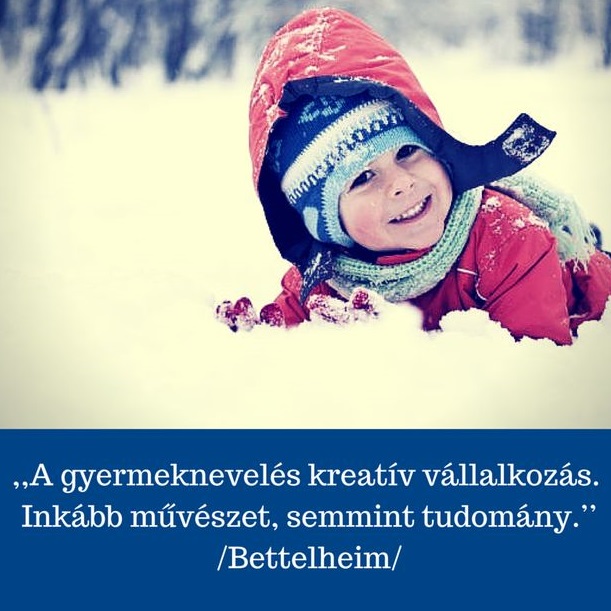 idézet egy hóban fekvő kisfiúval