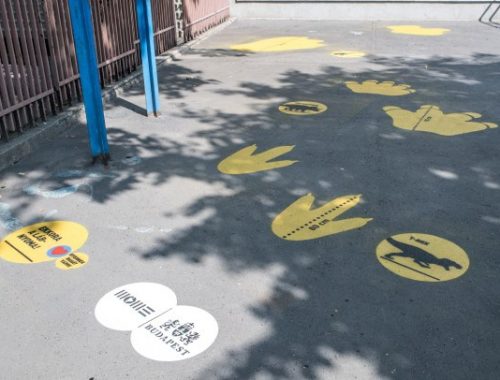 dinólábnymok a járdán