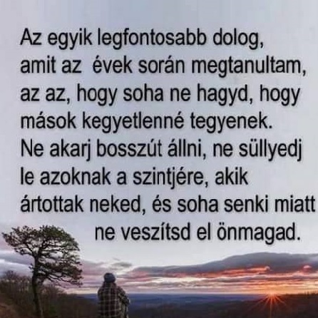 idézet fával és Naplementével