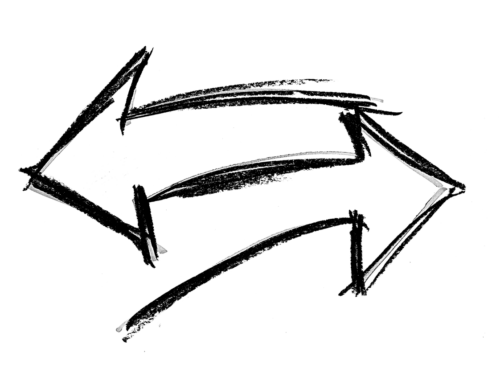 feketével rajzolt nyilak