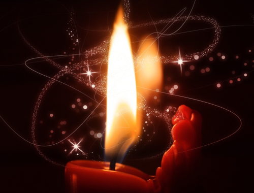 varázslatos gyertya lángja