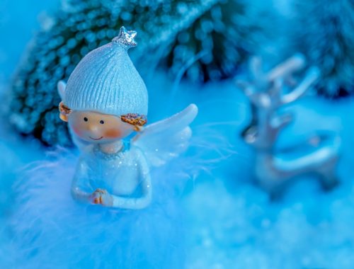 téli díszítés angyalka