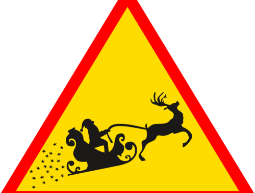 "vigyázat mikulás" tábla