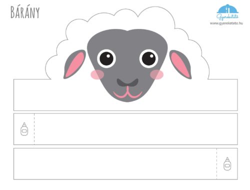 bárány álarc kivágós