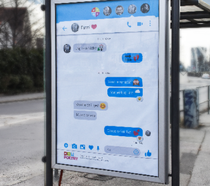 plakát egy buszmegállóban