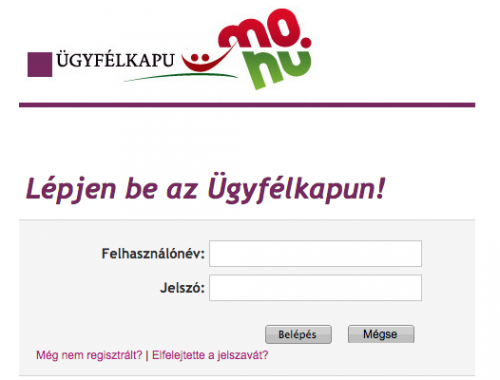 ügyfélkapu screenshot