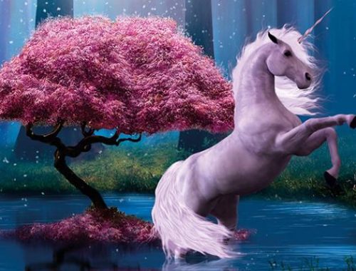 rajz egy rózsaszín unikornisról