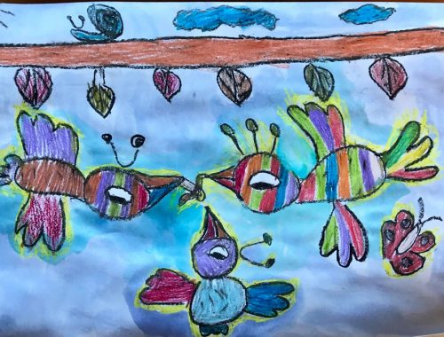 gyerekrajz madarakról