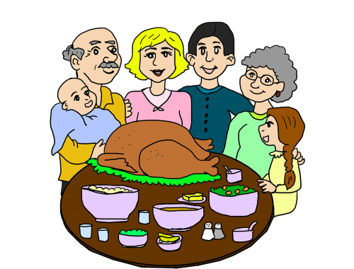 Családi vacsora pulykával.
