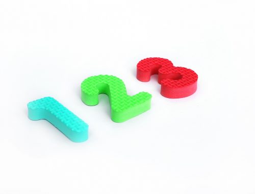 színes számok egy kettő három