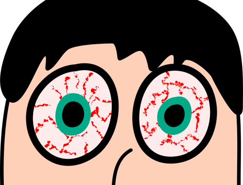 Fáradt szemű szülő.