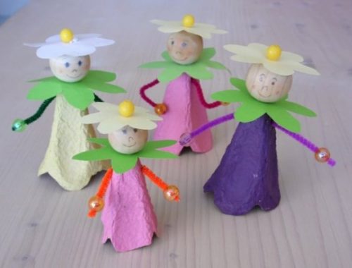 Tavasztündérek tojástartóból