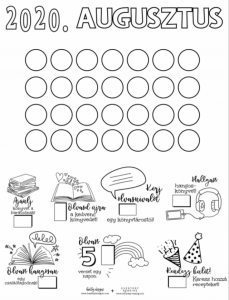 naptár - augusztus