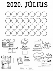 naptár - július