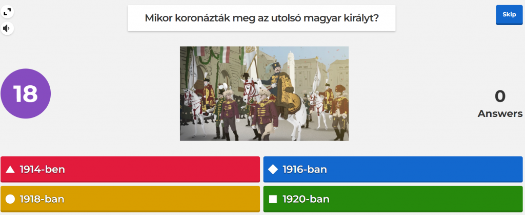 Digitális Edukációs Múzeumi Órák - Kahoot