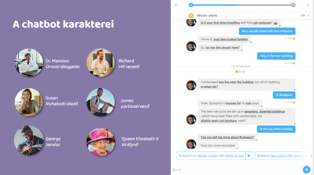 IFM chatbot karakterek