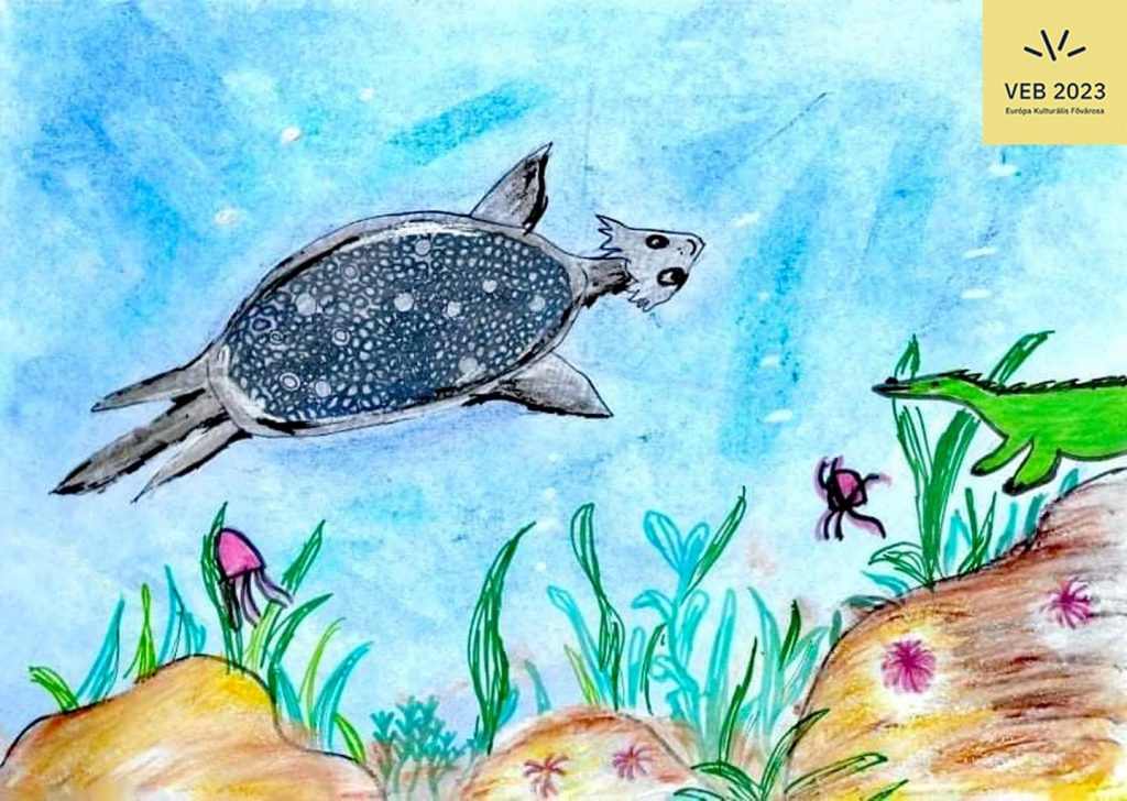 Balatoni Kacsavész - teknős gyerekrajz