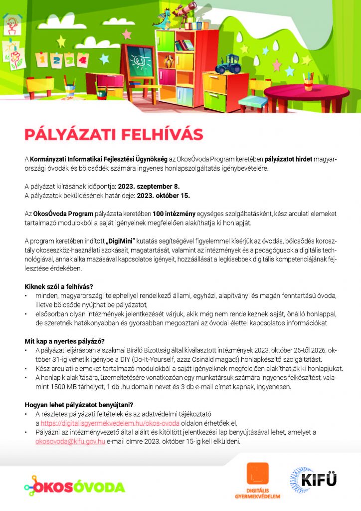 OkosÓvoda Pályázat