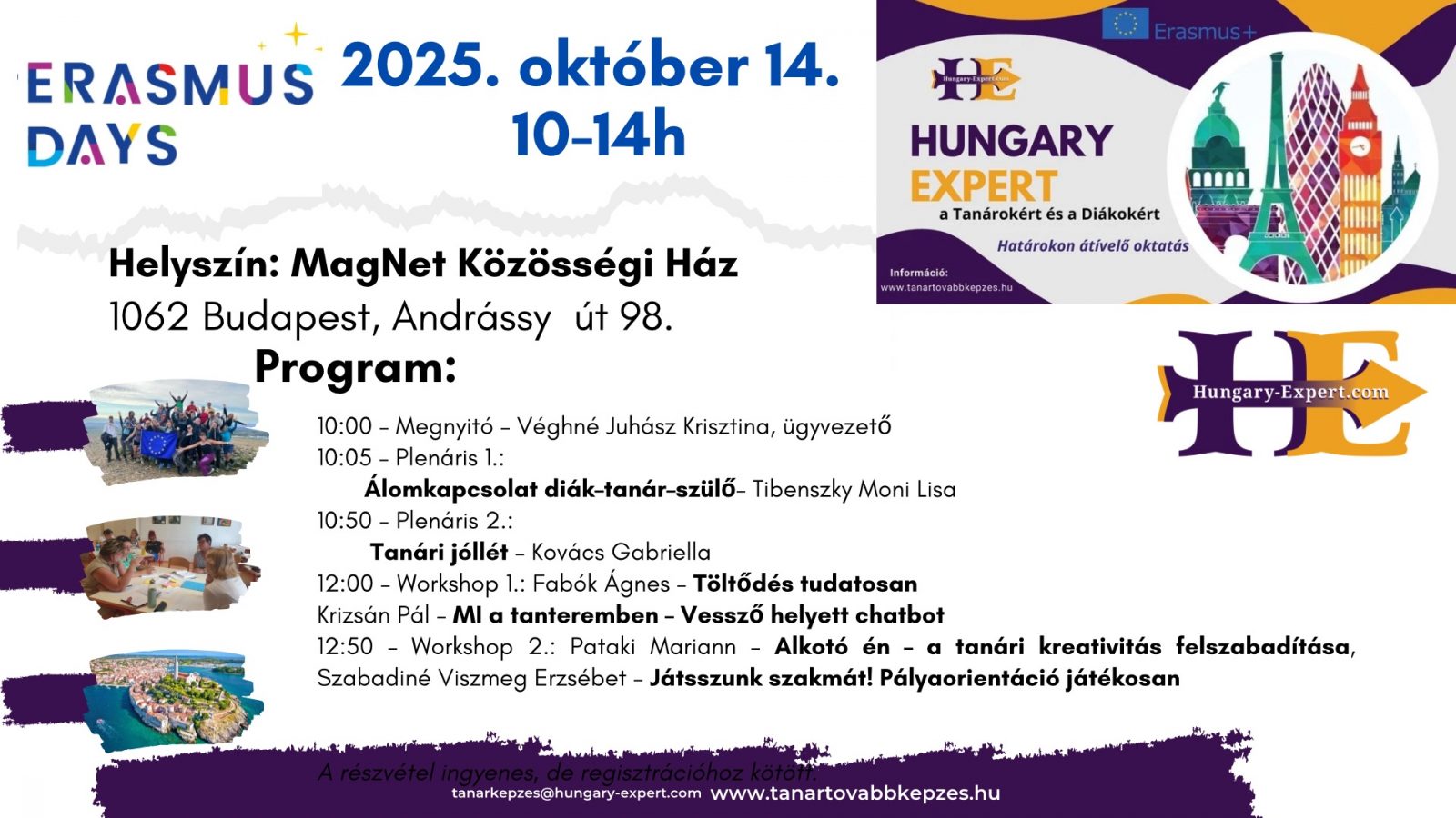 Inspiráció, jóllét és innováció – Erasmus+ szakmai nap pedagógusoknak