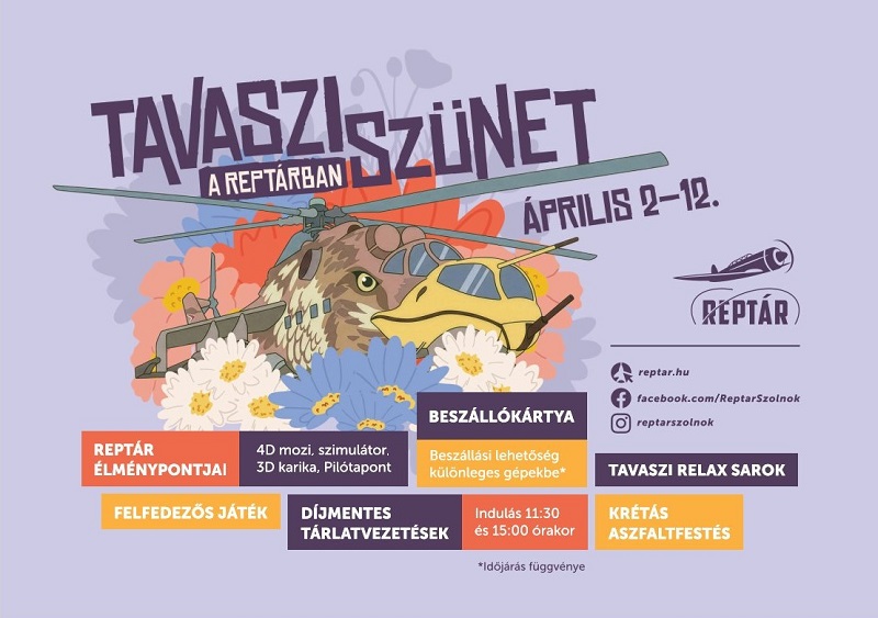 Tavaszi szüneti élménydömping a szolnoki RepTárban – programokkal várják a családokat
