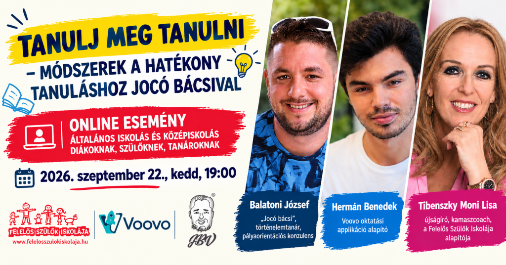 Tanulj meg tanulni – módszerek a hatékony tanuláshoz Jocó bácsival