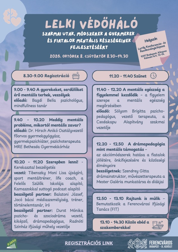 Egy gyerek problémája soha nem csak az ő problémája - Lelki védőháló címmel szerveznek ifjúsági konferenciát